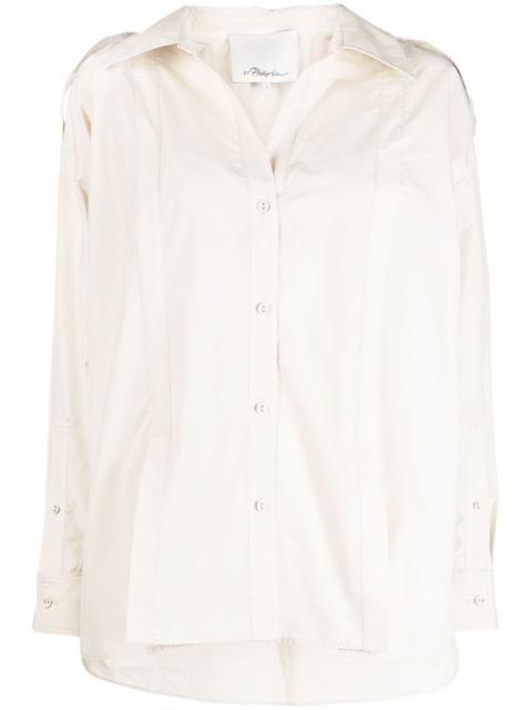 flat-collar long-sleeved shirt