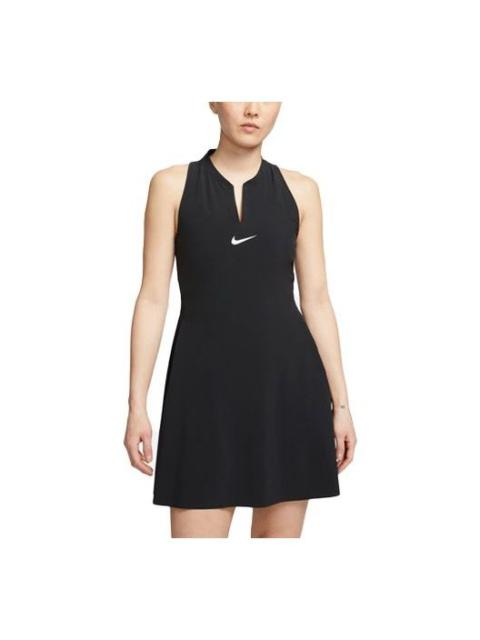 (WMNS) Nike Dri-FIT Advantage Tennis Dress 'Black' DX1428-010