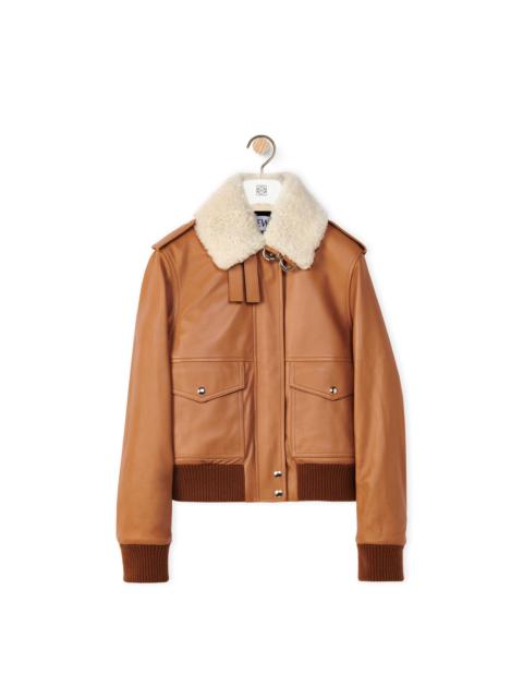 Aviator jacket in nappa