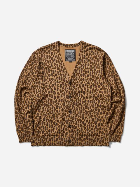 Hysteric Glamour Men's Leopard Pattern Cardigan Beige | REVERSIBLE