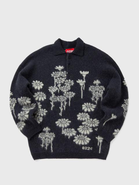 MELTING DAISIES KNIT LS POLO SHIRT