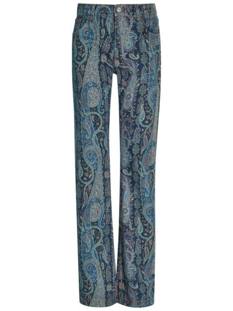 Etro Paisley-print Bootcut Jeans