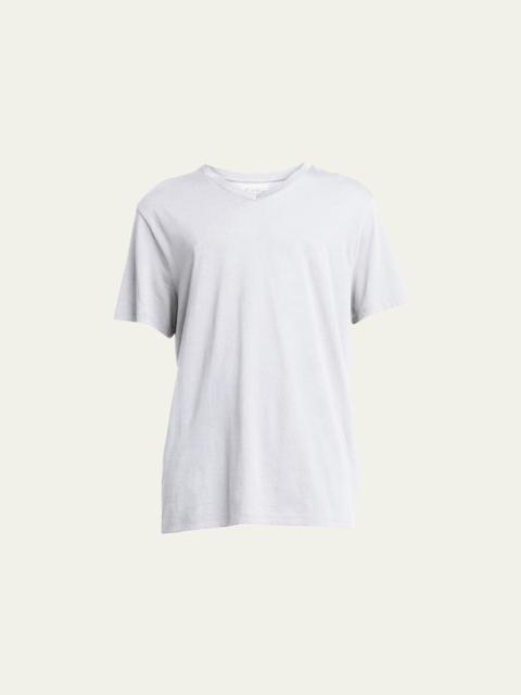 Short-Sleeve V-Neck Jersey T-Shirt, Gray