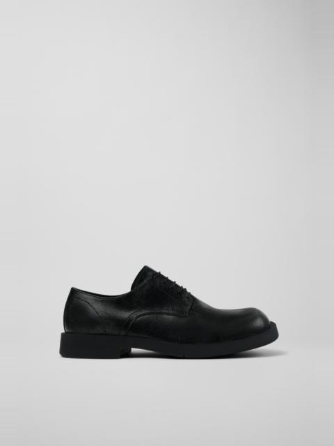 Black leather shoes