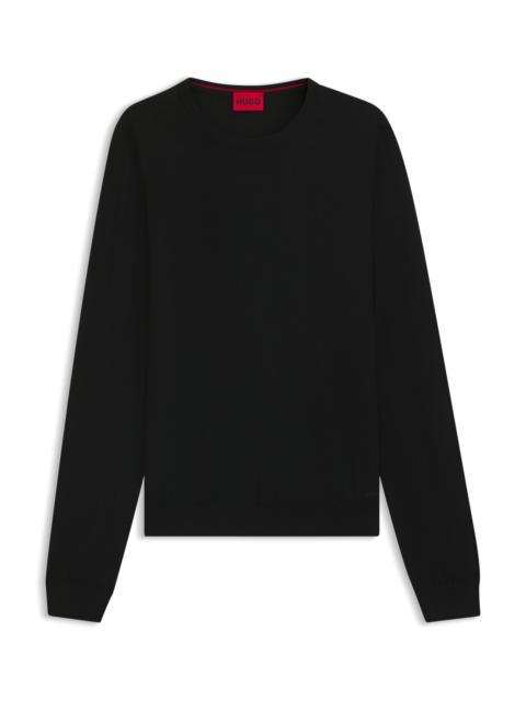 VIRGIN-WOOL SWEATER WITH EMBROIDERED LOGO