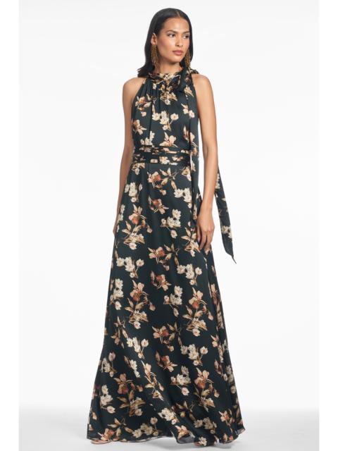 Kayla Gown - Black Venetia Petal