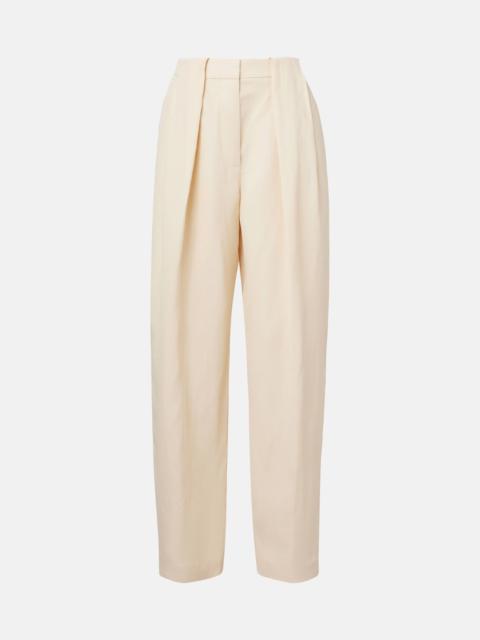 High-rise wide-leg pants