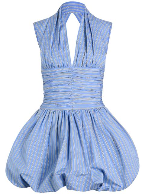 striped bubble-hem mini dress