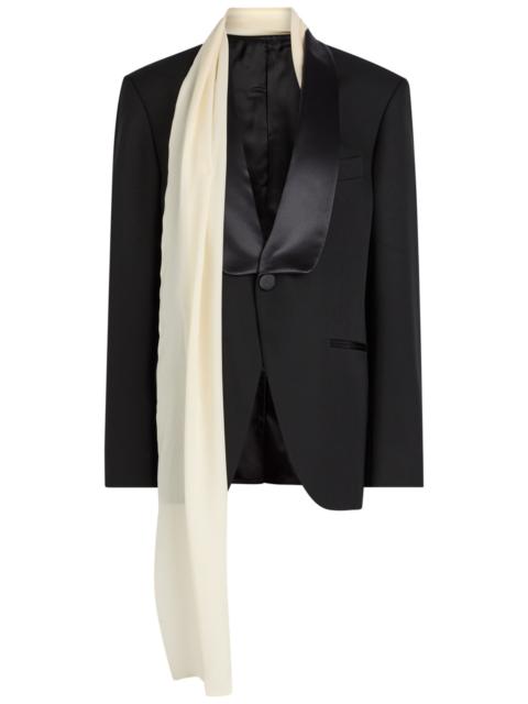 Armarium Rania Scarf-effect Wool and Silk-blend Jacket