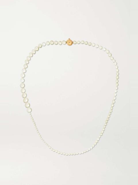 Petite Peggy 14-karat gold pearl necklace