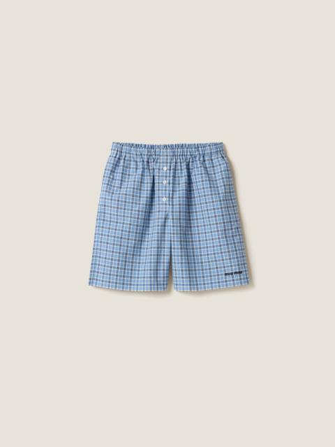 Checked poplin boxer shorts