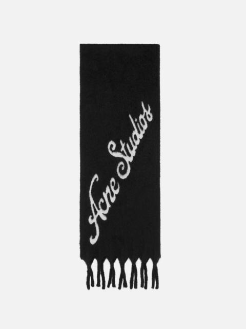 Wool logo scarf - Black/grey