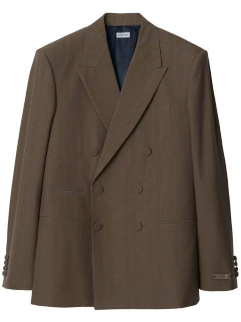 peak-lapel wool blazer