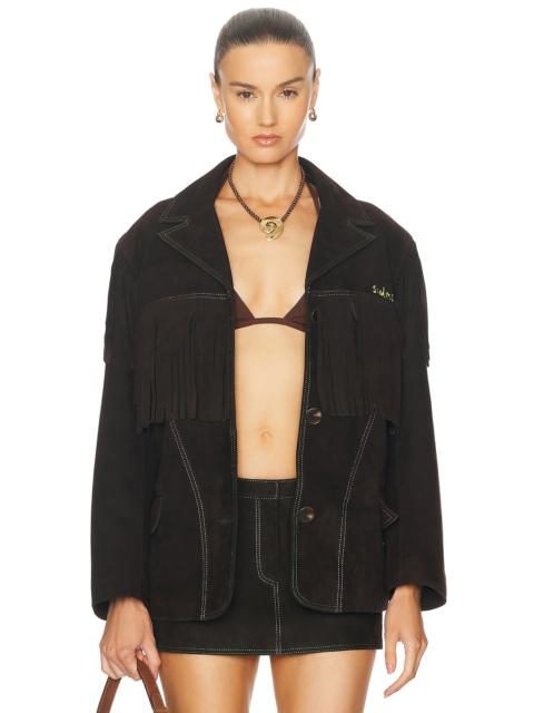 For FWRD Suede Fringe Jacket