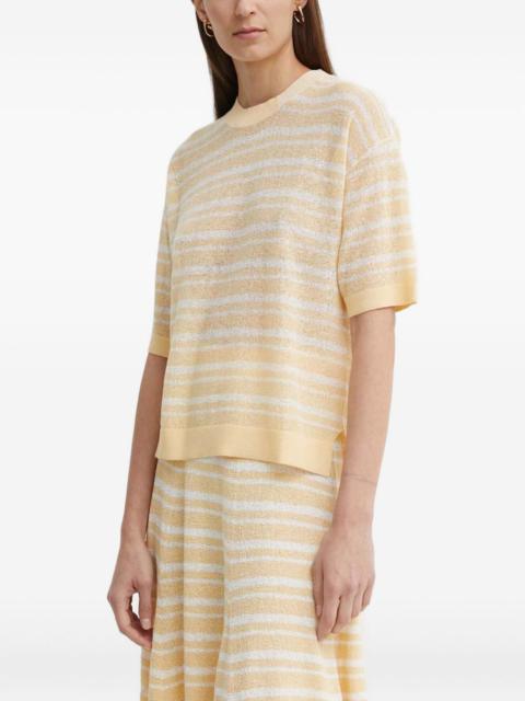 striped short-sleeve top