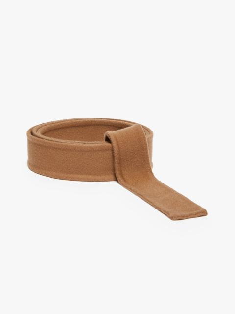 Wool self-tie belt - BROWN BRONZE