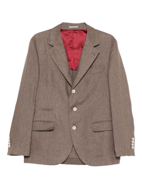 button-up linen blazer