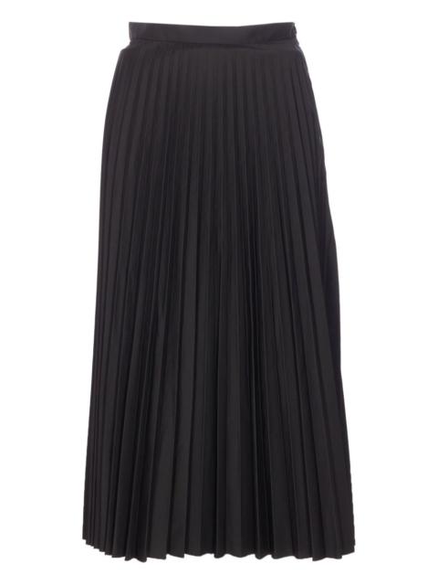 pleated midi skirt