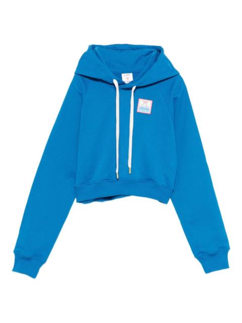 cropped cotton hoodie