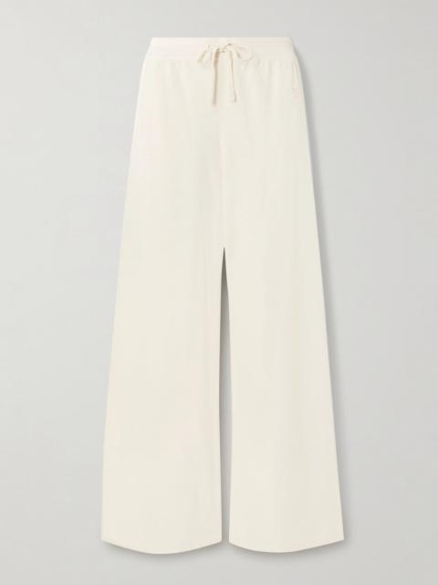 Wide-leg cotton-jersey sweatpants Off-white