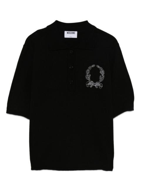 embroidered-logo polo shirt