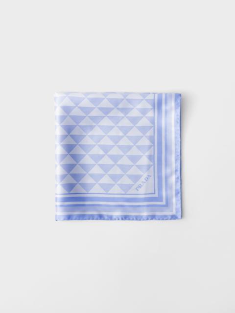 Jacquard silk scarf 55x55