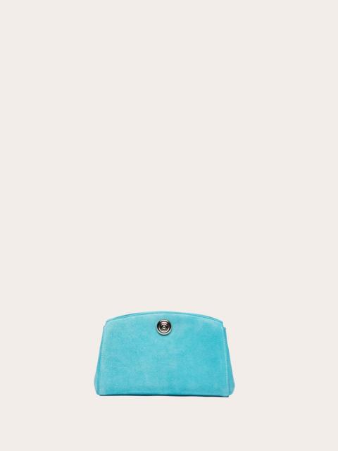 PUSHLOCK CLUTCH SMERALDO SUEDE