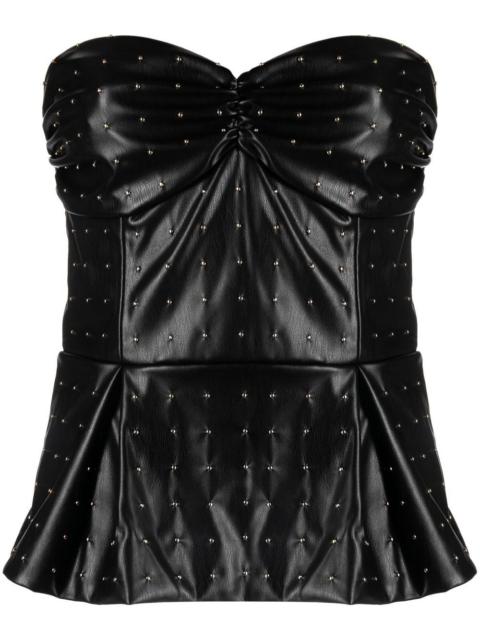 strapless peplum top