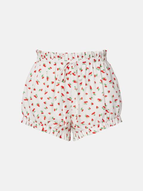 Delia printed cotton shorts