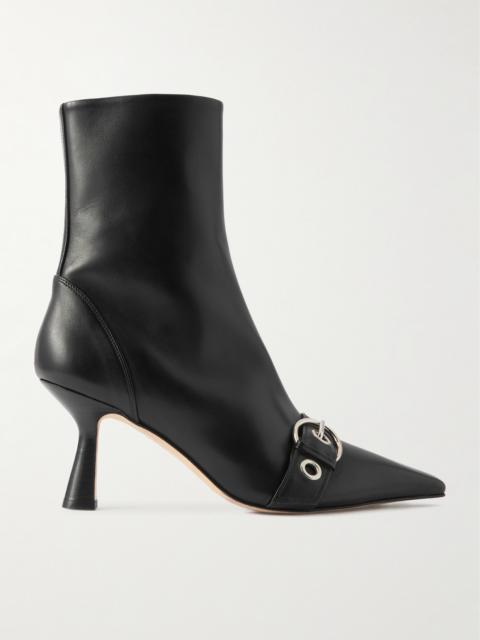 Halima Buckled Leather Boots