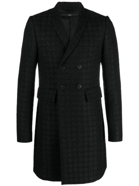 boucle double-breasted coat