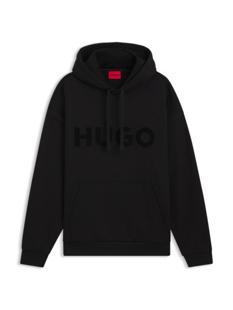 OVERSIZE-FIT HOODIE IN COTTON TERRY WITH TONAL LOGO