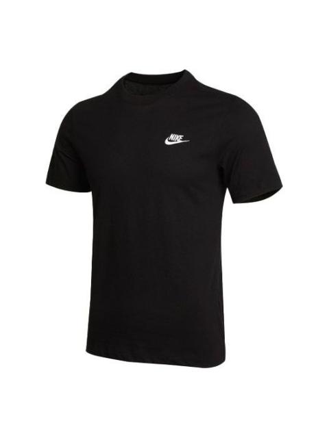 Nike Embroidered Small Round Neck Short Sleeve Black AR4999-013