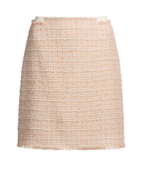 TWEED SKIRT WITH STRETCH-COTTON WAISTBAND