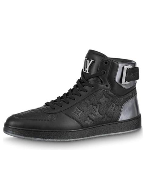 LOUIS VUITTON Rivoli Ankle Sneakers 'Black Monogram with Silver' 1A8V7U