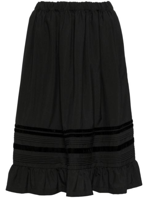 gathered A-line skirt