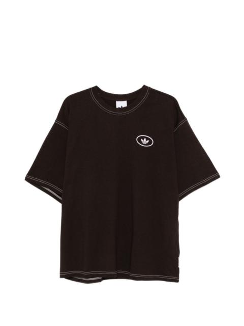 logo contrast-stitch T-shirt