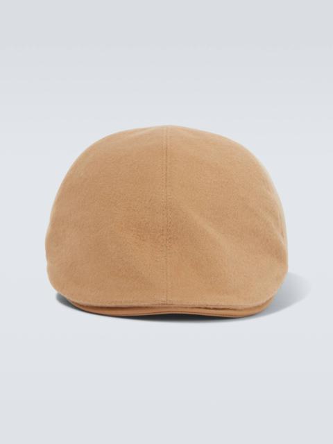 Wool and cashmere-blend cap