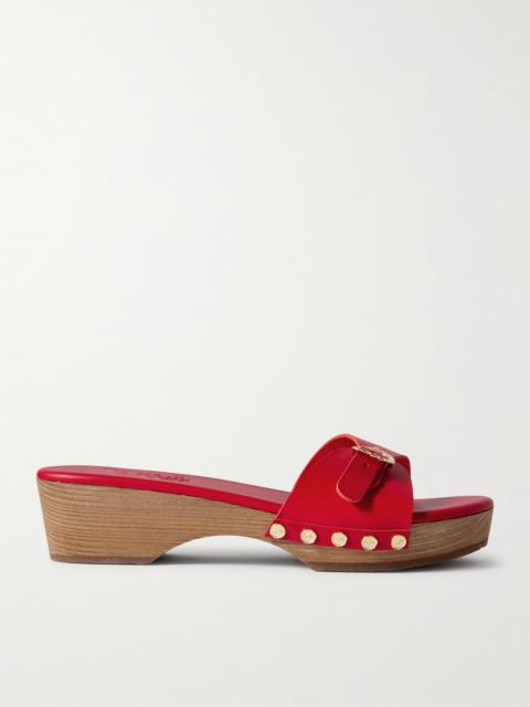 Omonia Studded Leather Clogs