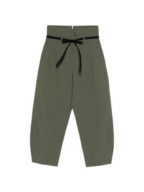 buttoned belt trousers