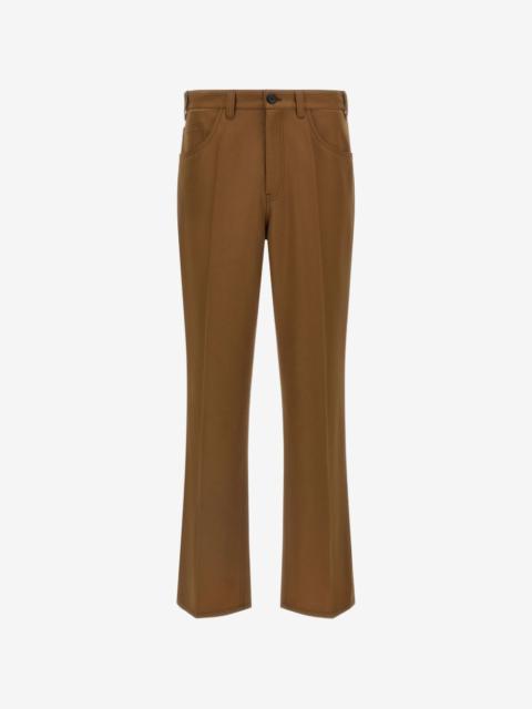 pressed-crease trousers