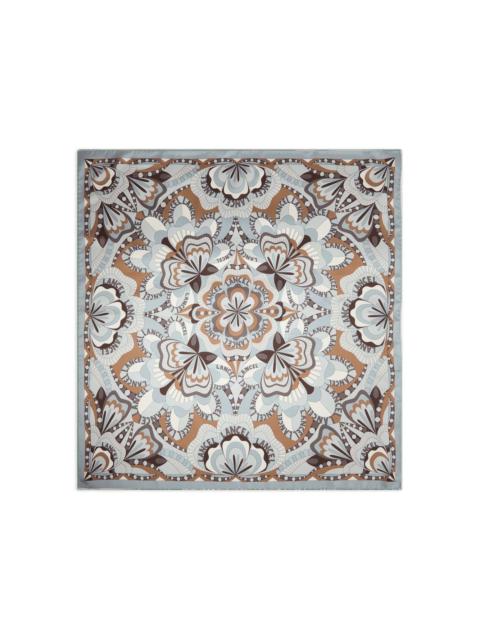 floral-motif silk scarf