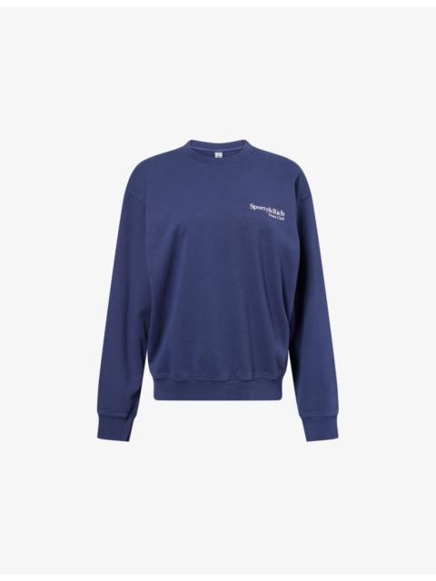 Play Tennis Round-Neck Cotton-Jersey Sweatshirt