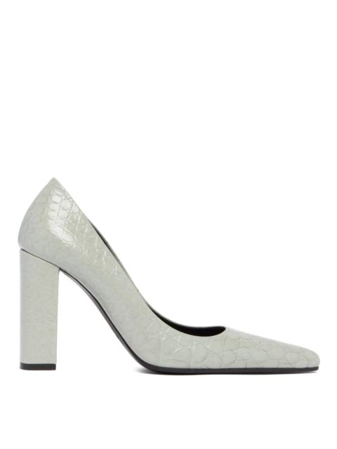 Gray Pointed Toe Pumps