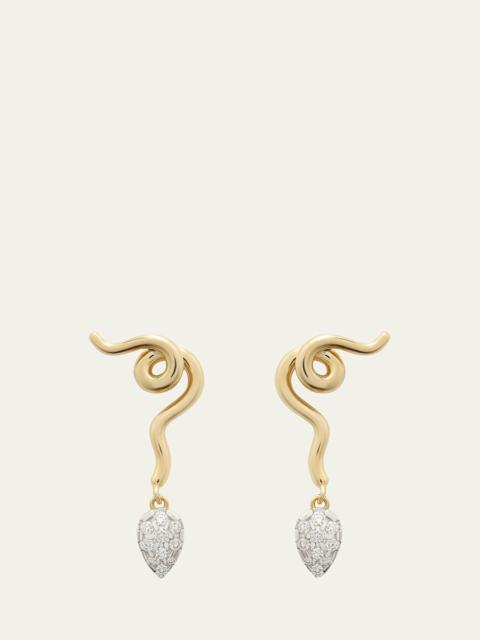Vine Diamond Pavé Drop Earrings