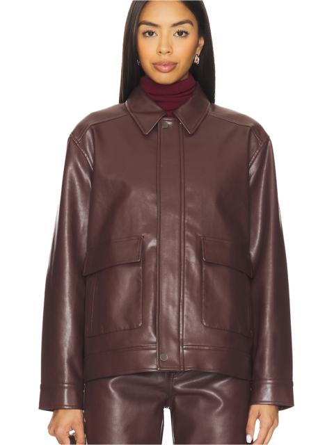 Valerie Faux Leather Bomber Jacket