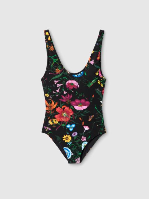 Printed sparkling jersey swimsuit