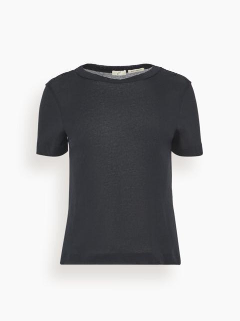 Lumina Organic Cotton Sheer Tee in Black