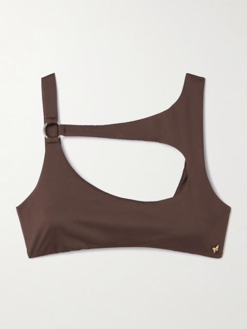 La Sirene Cutout Embellished Bikini Top