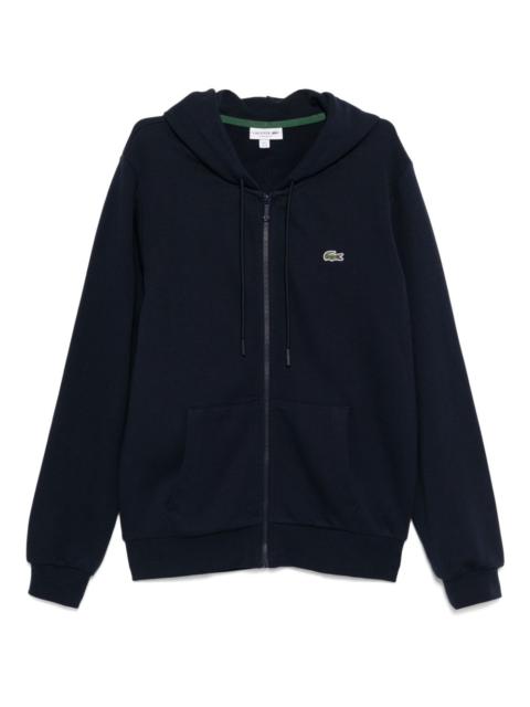 zipped fleece sweatshirt